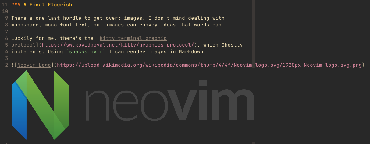 Neovim Logo In Neovim Screenshot